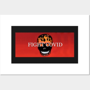 Fight Covid face mask design A Posters and Art